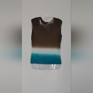 Brown and Teal Ombre Women's Top